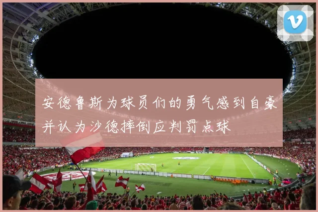 安德鲁斯为球员们的勇气感到自豪并认为沙德摔倒应判罚点球